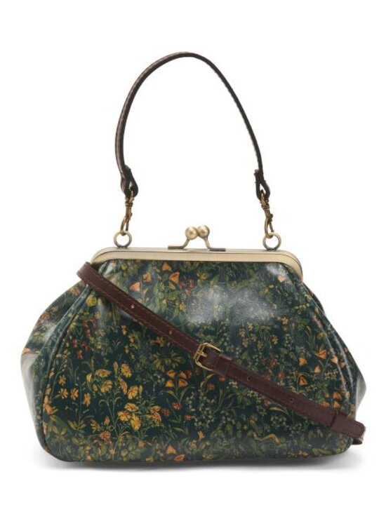 Patricia Nash Handbags - PATRICIA NASH Leather Annie Frame Shoulder Bag With Two Straps